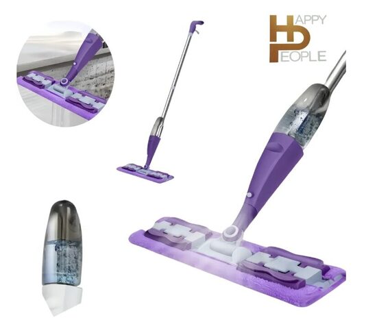 Plovimo šluota su mikropluošto šluoste ir vandens talpykla